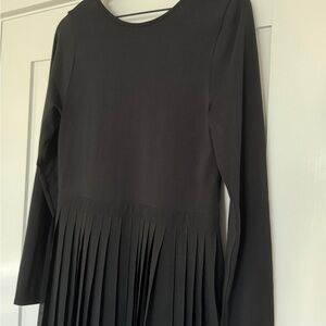 J. Crew Black Pleated Ballet Long Dress
